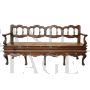 Majestic antique walnut bench from the 18th century