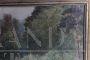 Antique rare double-sided watercolor landscape painting, 19th century