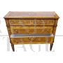 Inlaid chest of drawers in antique Louis XVI Lombard style