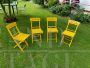 Four folding beach chairs, 1950s