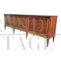 Large Art Deco six-door sideboard in walnut and briar, 1930s        