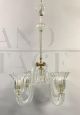 Seguso pendant chandelier in Murano glass from the 1950s