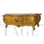 19th century French style low console in gilded wood