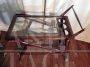 Vintage Cesare Lacca style serving trolley with double glass top