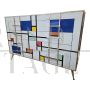 Mondrian style Murano glass dresser with four drawers