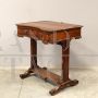 Antique desk table with lectern from the 19th century in walnut