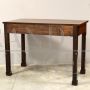 Empire console table desk in walnut, Italy 19th century