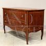 Antique Louis XV dresser in inlaid rosewood, 18th century Italy