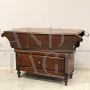 Antique bread cabinet sideboard in walnut, 19th century Italy