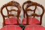 Set of 4 antique Louis Philippe chairs in walnut from the 19th century