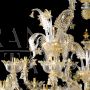 Golden Murano glass chandelier in Rezzonico style