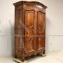 Antique Louis XV wardrobe or cupboard in inlaid walnut, 18th century