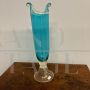 La Murrina vase in turquoise and gold Murano glass