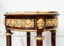 Antique Napoleon III side table in mahogany with bronzes and marble top