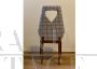 Set of 4 50s chairs with geometric backrest