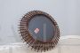 Rima design mirror in rattan and wicker, Italy 1950s