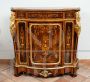 Antique French Napoleon III sideboard rich in inlays and bronze friezes