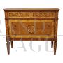 Inlaid chest of drawers in antique Louis XVI Lombard style 