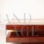 Living room bar table designed by Aldo Tura in wood and parchment