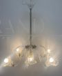 Vintage chandelier attributed to Seguso with 5 bell-shaped lights, 1960s