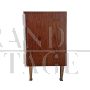 White lacquered six-drawer dresser with walnut wood tiles