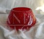 Venini candle holder bowl in red Murano glass