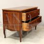 Antique Louis XV dresser in inlaid rosewood, 18th century Italy