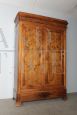 Antique Louis Philippe wardrobe in solid walnut, 19th century