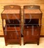 Pair of Liberty bedside tables with red Verona marble top          