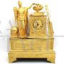 Parisian Empire antique clock in gilded bronze with the goddess Ceres, France 19th century