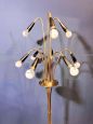 Vintage brass floor lamp with 9 lights, Italy 1950s