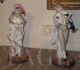 Pair of 19th century porcelain statues