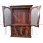 Victorian display bookcase or cupboard in walnut