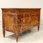 Antique Louis XVI chest of drawers with neoclassical inlays, 18th century Italy