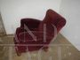 Vintage Italian armchair in burgundy velvet, 1950s