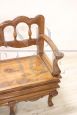 Majestic antique walnut bench from the 18th century