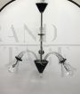 Vintage chandelier attributed to Venini from the 1930s with three bell-shaped lights