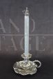 Art Nouveau candle holder in 800 silver by Wilhelm Binder, late 19th century