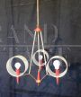 1970s space age chandelier with directional lampshades