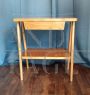 Vintage light wood TV console table