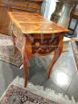 Italian antique style desk with rich floral inlay