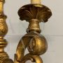 Pair of antique wall lights from the mid-19th century in carved and gilded wood