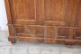 Large antique 4-door walnut wardrobe from the 19th century