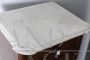 Pair of Tuscan Louis Philippe bedside tables with marble top, 1870