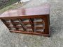 Antique pasta shop counter cabinet in solid larch from the mid-19th century