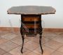 Antique Napoleon III extendable inlaid sewing table