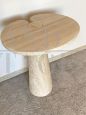 Coffee table designed by Angelo Mangiarotti in Italian travertine, Eros series