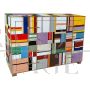 Multicolored Murano glass dresser with four drawers