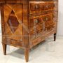 Louis XVI chest of drawers in inlaid and threaded walnut, Italy 18th century