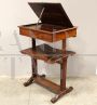 Antique desk table with lectern from the 19th century in walnut